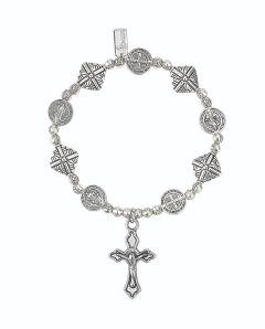 St. Benedict Silver Bracelet
