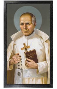 Saint Stanislaus Papczynski 10 x 18 Canvas, Black Framed
