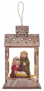 Nativity Lighted Lantern Figurine