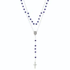 Collar estilo rosario con imagen de María